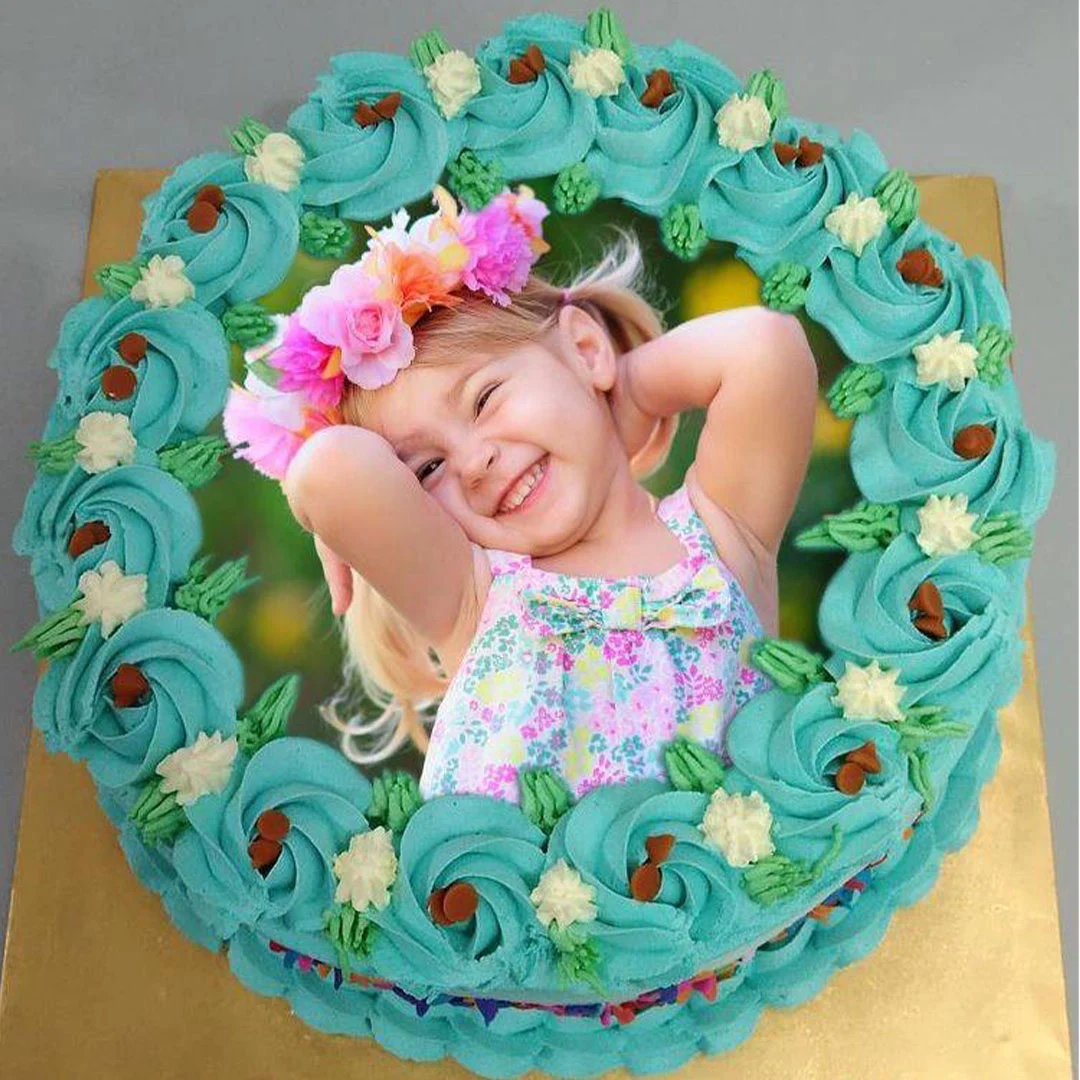 Birthday Girl Personalized Photo Cake