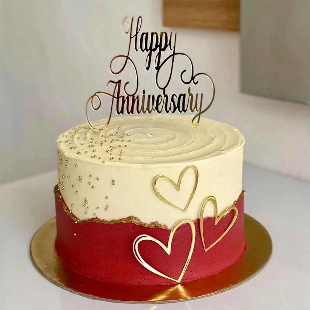 Red Velvet Anniversary Cake