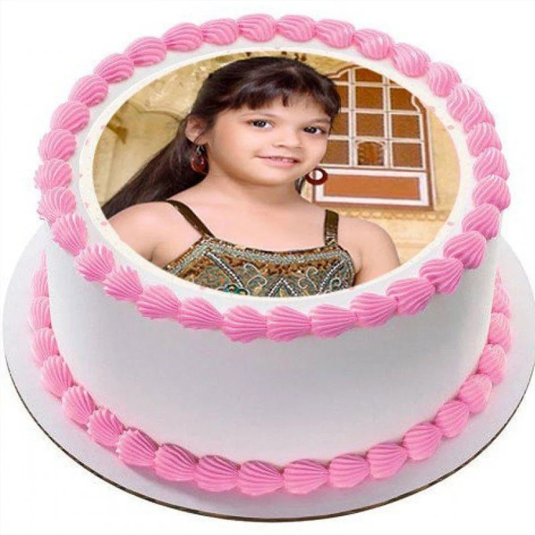 Round Shape Personalized Photo Cake