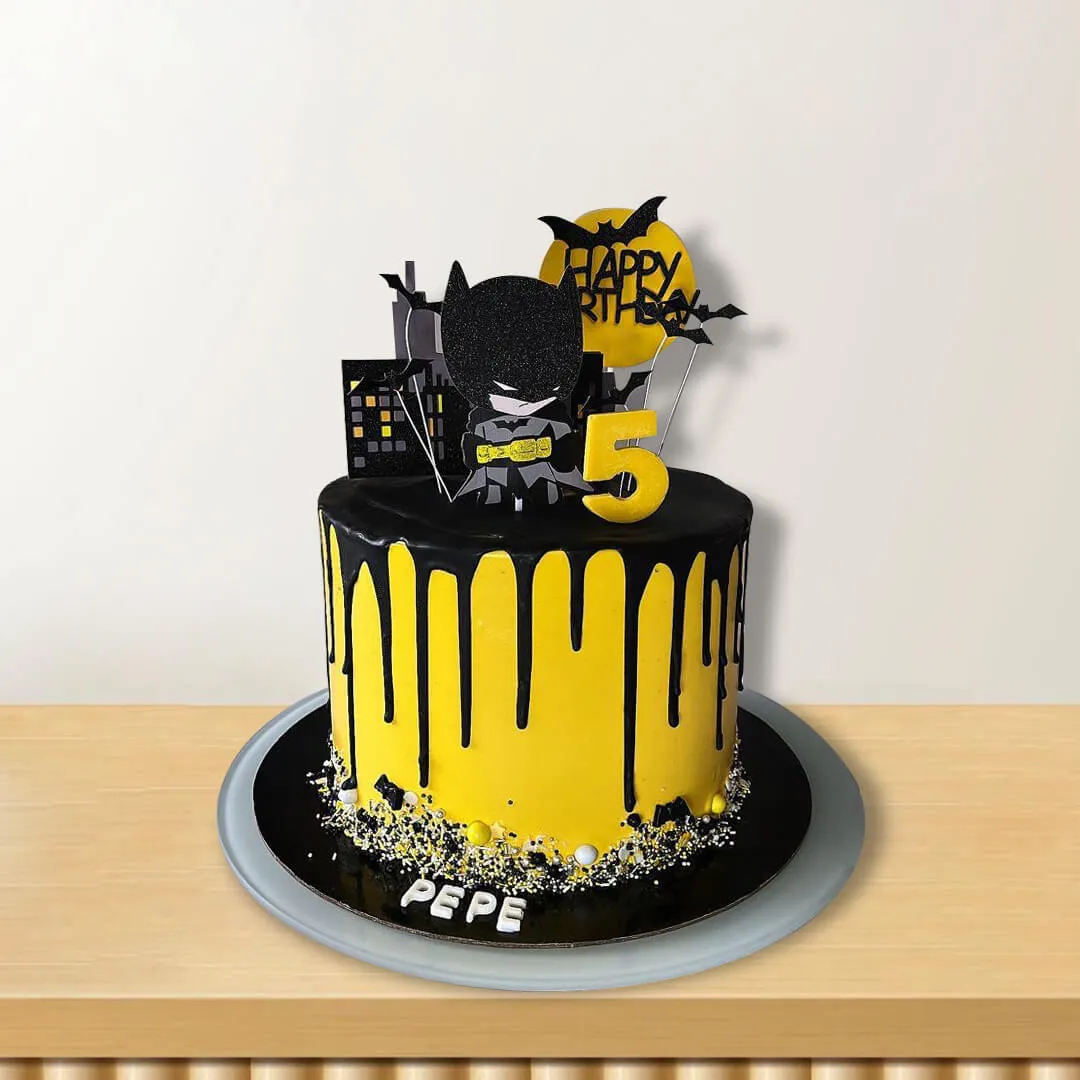 Batman Choco Drip Cake