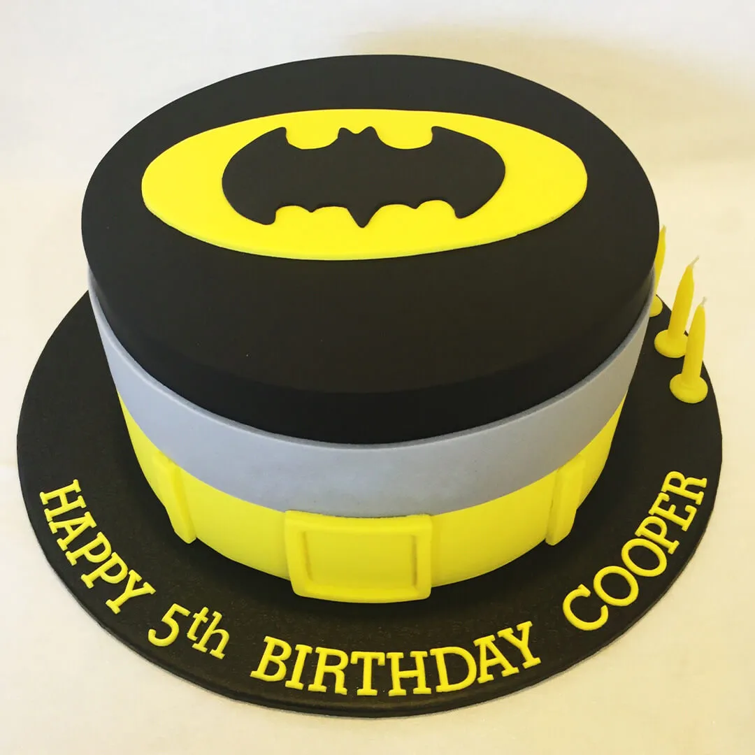 Fondant Batman Birthday Cake