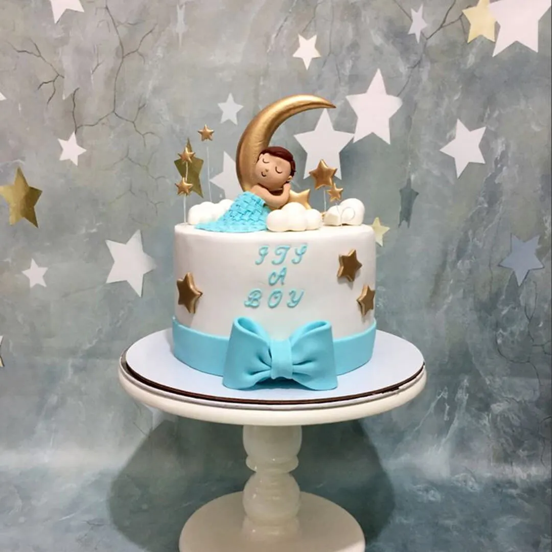 Baby Boy Fondant Cake