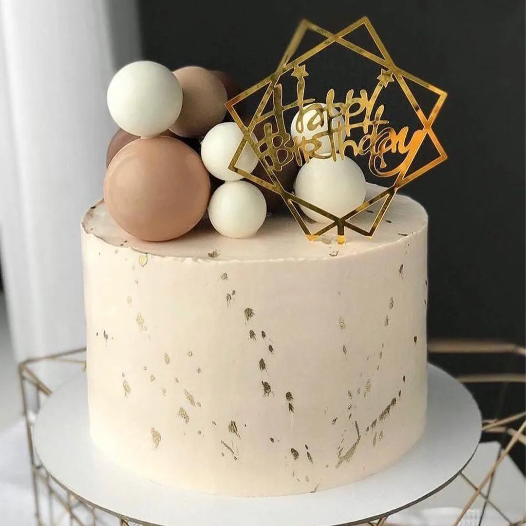 Faux Ball Cream Cake